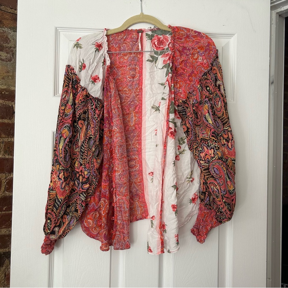 two tone/pattern blouse